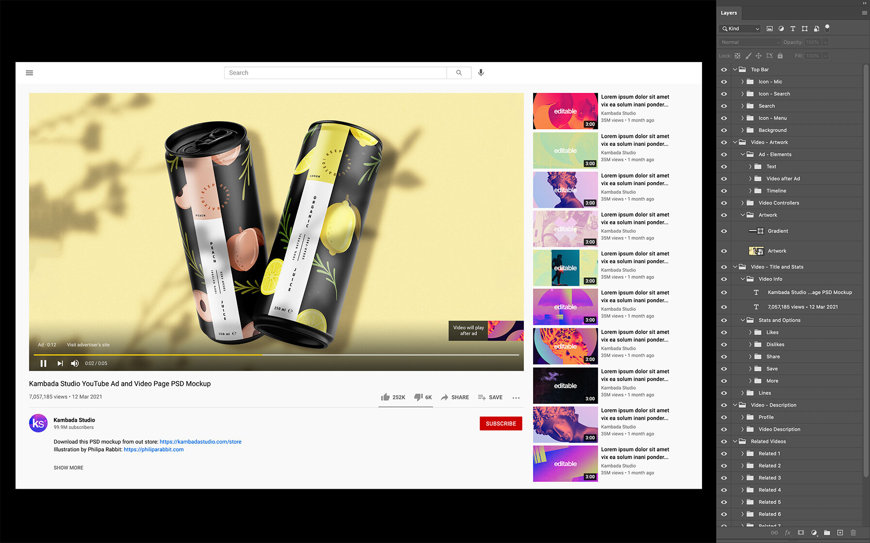 Sep 24, 2021 · if you have a lot of photos, you're going to need some software to organize them all. Youtube Ad And Video Page Psd Mockup Kambada Studio