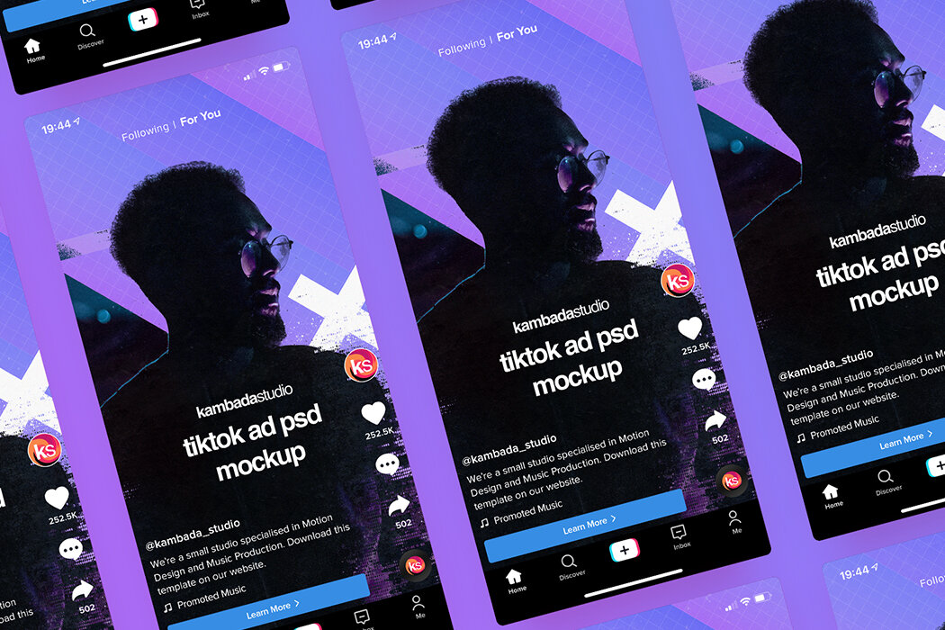 Psd file consists of smart object. Tiktok Ad Mockup Free Psd File Kambada Studio