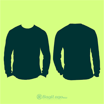Template kaos lengan panjang depan belakang psd. Mockup Kaos Lengan Panjang Template Vector Cdr Bagilogo Com