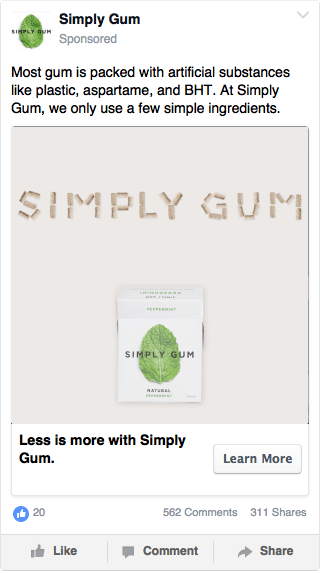 Use the free facebook ads mockup generator to preview your facebook ads live and share with your colleagues and friends. Simply Gum Ryan P Farmer