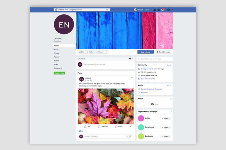 37+ Download Facebook Cover Page Mockup&nbsp;Psd