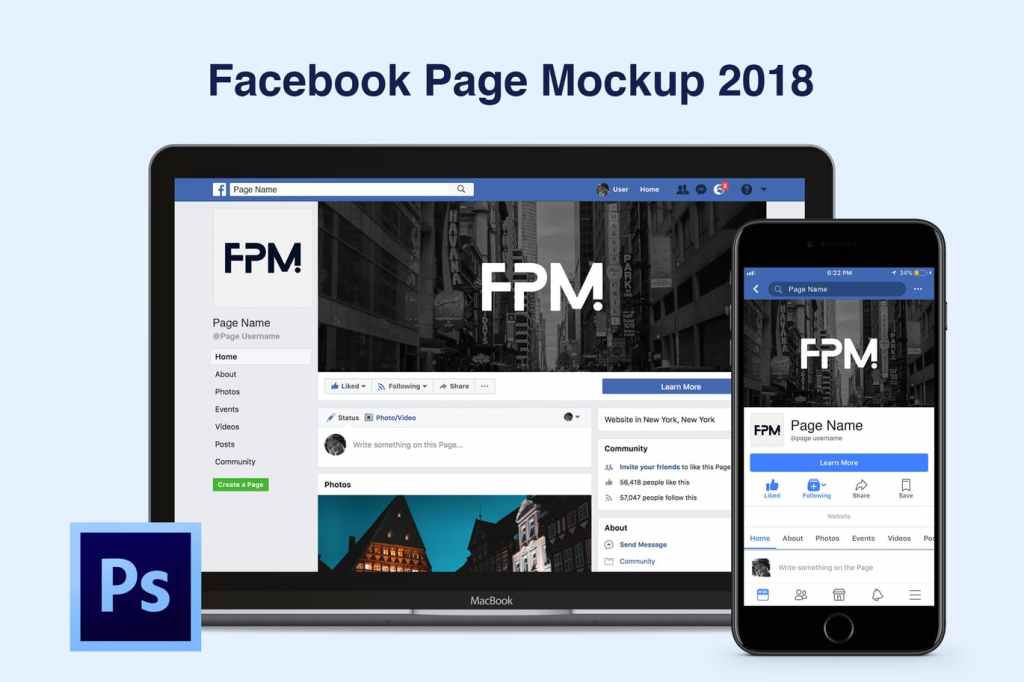 38+ Download Facebook Banner Mockup Free Psd