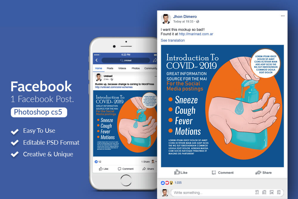25+ Download Facebook Mobile Ad Mockup&nbsp;Psd