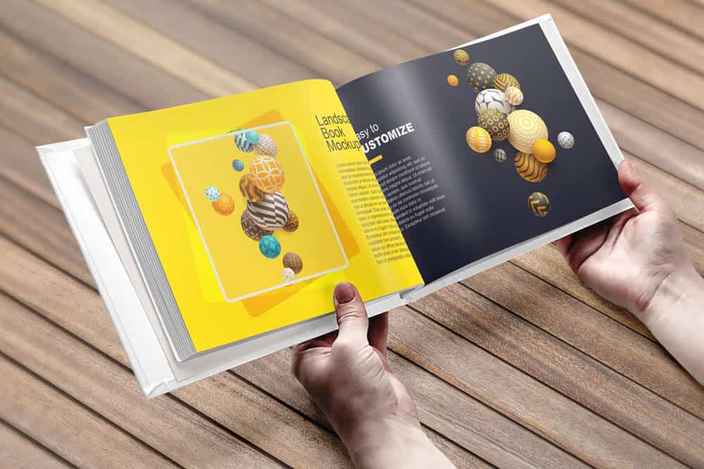 20+ Download A5 Landscape Book Mockup&nbsp;Psd